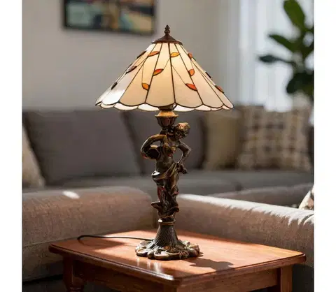Lampy BRILAGI - Tiffany vitrážová stolová lampa FOLIA 1xE27/60W/230V BRT-B015D