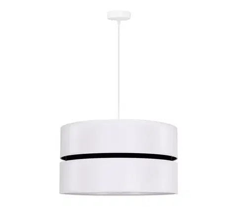 Svietidlá  - Luster na lanku DUO 1xE27/15W/230V pr. 40 cm biela/čierna 600323