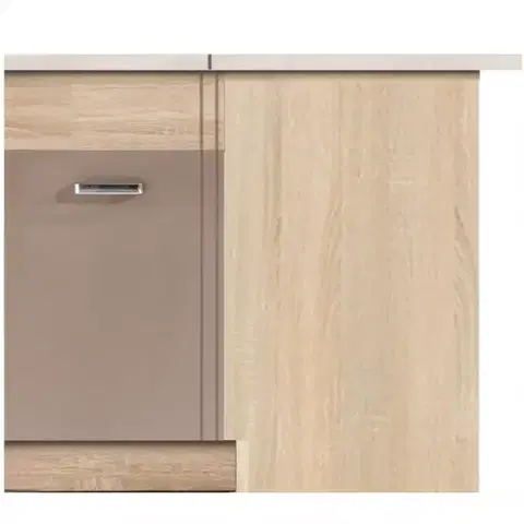 Kuchynské skrinky stojace Kuchynská skrinka Premio 15D sonoma/biely/cappuccino lesk