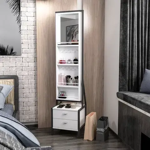 Toaletné Toaletný stolík Elegante - White