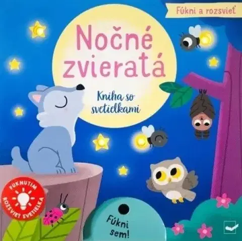Leporelá, krabičky, puzzle knihy Nočné zvieratá - Fúkni a rozsvieť