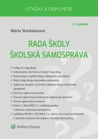 Manažment Rada školy Školská samospráva, 2. vydanie - Mária Stanislavová