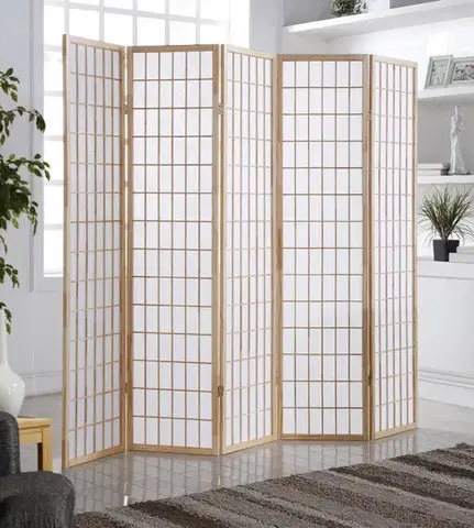 Paravány Paraván japonský 5dielny SC01-5 NAT Dekorhome