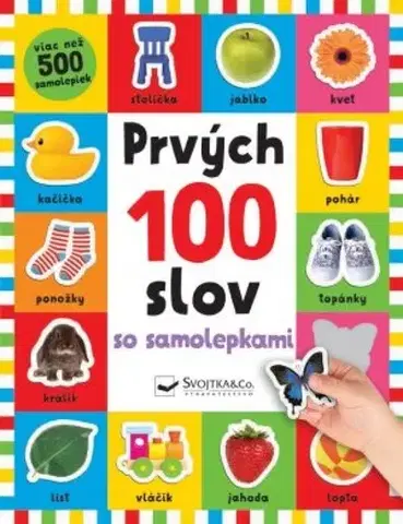 Nalepovačky, vystrihovačky, skladačky Prvých 100 slov so samolepkami - Kolektív autorov