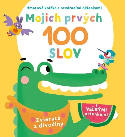 Leporelá, krabičky, puzzle knihy Mojich prvých 100 slov: Zvieratá z divočiny