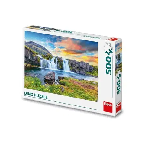 500 dielikov Dino Puzzle Islandský vodopád 500 Dino FSC