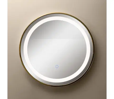 Svietidlá Zuma Line D251801-LED Kúp. zrkadlo s podsv. 24W/230V 3000/4000/6000K IP44 zlatá D251801