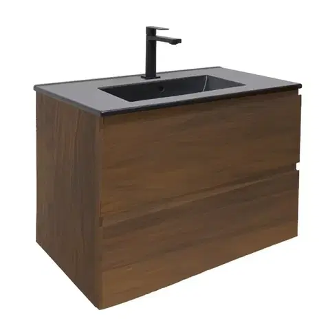 Kúpeľňový nábytok Kúpeľňová skrinka s umývadlom SAT B-Way 79x50x45 cm orech mat BWAY280NUTU4BB BWAY280NUTU4BB