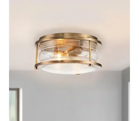 Svietidlá Elstead Quintiesse QN-ASHLANDBAY-F-NBR-BATH-Kúpeľňové stropné svietidlo ASHLAND 2xE27/60W/230V IP44 QN-ASHLANDBAY-F-NBR-BATH