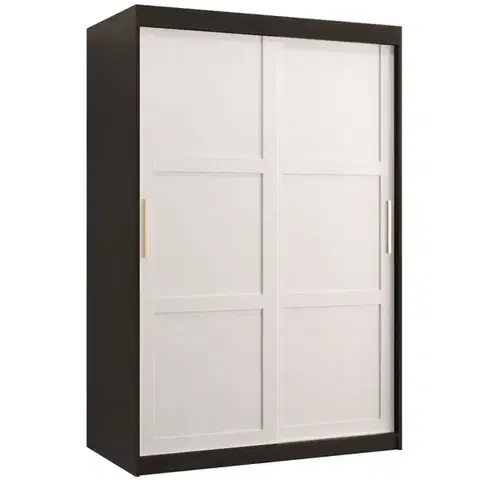 Šatníkové skrine Skriňa Amiro 1 120 čierny/biely