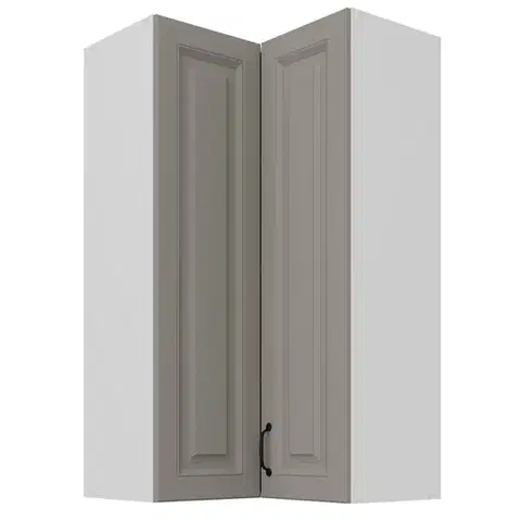 Kuchynské skrinky visiace Skrinka do kuchyne Stilo claygrey/biely 60x60 GN-108 2F (90°)