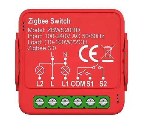 LED osvetlenie  ZBWS20RD - Inteligentný spínač SmartLife 230V ZBWS20RD