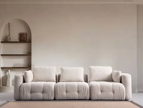 Pohovky a gauče Trojmiestna pohovka Amaris 3 Seater - Beige
