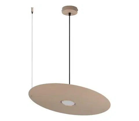 Svietidlá  Závesný luster PIATTO na lanku, 1xGX53/15W/230V, pr. 45 cm, béžový MLP2914