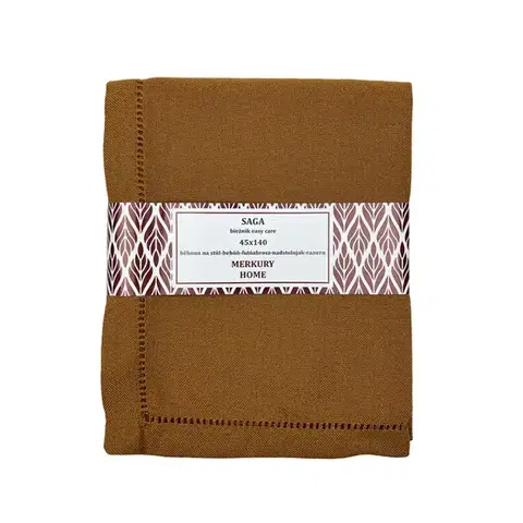 Bytový textil Obrus SAGA horčicová 45x140 easy care