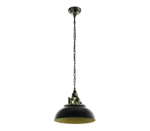 Svietidlá Eglo 79463 - Luster na reťazi PETRITOLI 1xE27/60W/230V čierna 79463