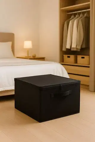 Bytové doplnky a dekorácie Plstený úložný box YLC.D.H Čierna