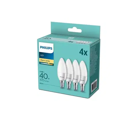 Žiarovky SADA 4x LED Žiarovka Philips E14/5,5W/230V 2700K 8718699718275