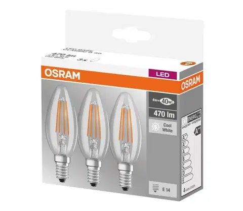 Svietidlá SADA 3x LED Žiarovka BASE VINTAGE B40 E14/4W/230V 4000K – Osram 4058075819719