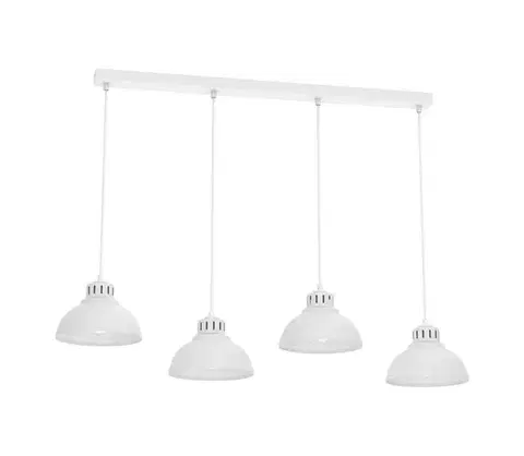 Svietidlá  Luster na lanku SVEN 4xE27/15W/230V biela 9099