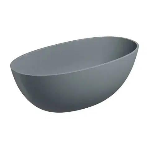 Vane OMNIRES - SHELL M+ voľne stojaca vaňa, 148 x 75 cm, sivá/popol SHELL148WWAG