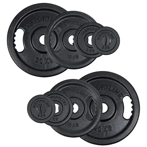 Závažia k činkám Sada 2x4ks olympijských kotúčov inSPORTline Castblack 2x 2-20 KG