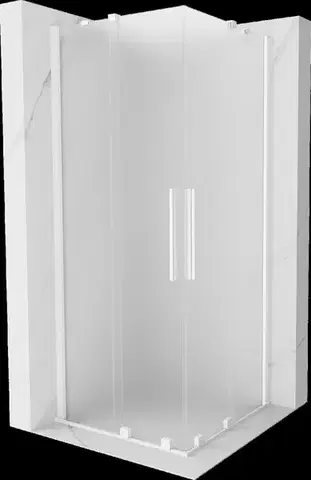 Sprchovacie kúty MEXEN/S - Velar Duo sprchovací kút, posuvné dvere 90 x 90, dekor, biela 871-090-090-32-20