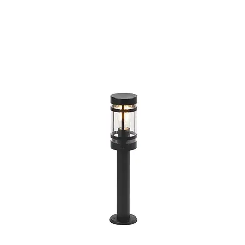 Zahradne stlpove lampy Inteligentná vonkajšia lampa čierna 50 cm IP44 vrátane Wifi ST64 - Gleam