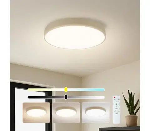 Svietidlá BRILAGI - stmievateľné LED svietidlo POOL LED/36W/230V 3000-6000K priemer 30 cm béžové + diaľkové ovládanie BRI335