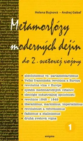 Pre vysoké školy Metamorfózy moderných dejín do 2.svetovej vojny, 1.diel - Kolektív autorov