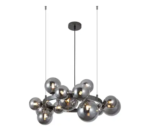 Svietidlá Wofi 5014-1505W - LED Luster na lanku VILLA 15xG9/3W/230V čierna 5014-1505W