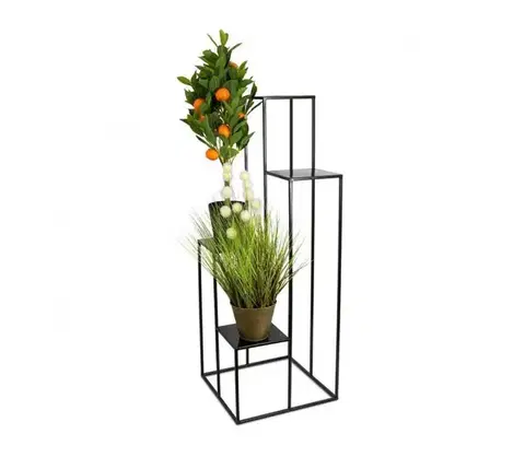 Stojany na kvetiny HowHomely Stojan na kvety 110x40 cm čierna 10-1538