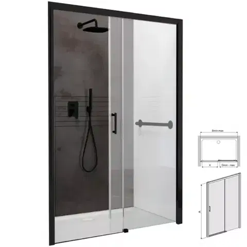 Sprchovacie dvere; priečky Sprchové dvere D2P/Freezone-130-S CYW0