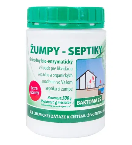 Upratovanie Baktérie do žumpy a septiku - Baktoma ZS 0,5kg Baktoma ZS: 0,5kg