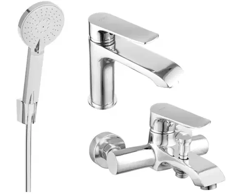 Sprchy a sprchové panely MEXEN/S - Pecos R40 Set umývadlové a vaňové batérie s príslušenstvom, chróm 72703R40-00