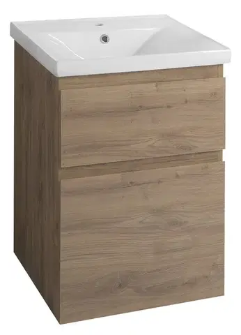 Kúpeľňový nábytok AQUALINE - ALTAIR umývadlová skrinka 52x72,5x45cm, dub emporio AI355