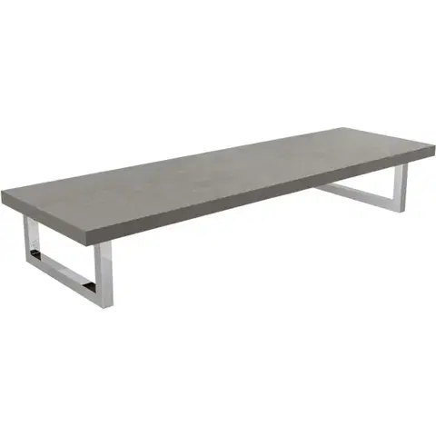 Kúpeľňový nábytok CERANO - Doska pod umývadlo Navira Pro + 2 konzoly pod dosku - betónovo šedá - 100x46x3,6 CER-606240