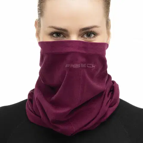 Šatky Multifunkčná šatka Brubeck Merino KM10360 Plum - S/M