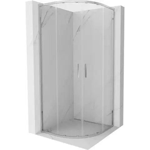 Sprchovacie kúty MEXEN/S - Exo štvrťkruhový posuvný sprchovací kút 100 x 100, transparent, chróm 8132-100-100-01-00