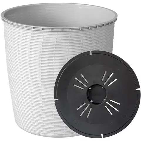 Záhrada Kvetinač RATTAN 26L biely