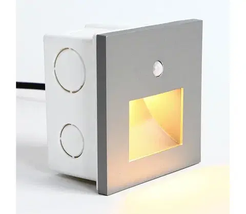 Svietidlá Emithor 70416 - LED Schodiskové svietidlo so senzorom SUNNY LED/1W/230V šedá 70416
