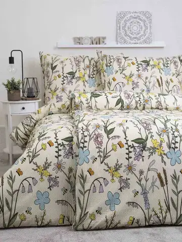 Obliečky MKLozkoviny.sk Predĺžené krepové obliečky Renforcé - Isabella - 140 × 220 cm - 70 x 90 cm