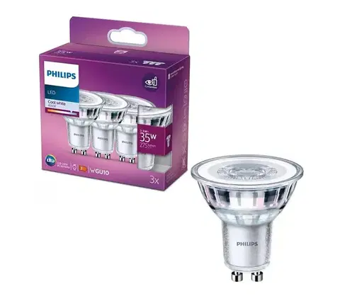 Žiarovky SADA 3x LED Žiarovka Philips PAR16 GU10/3,5W/230V 4000K 8718699776251
