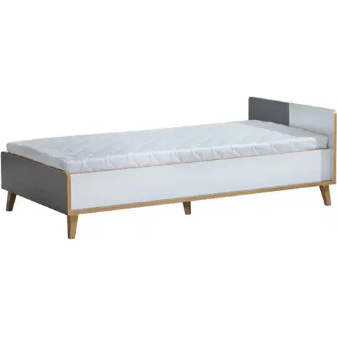 Postele pre dievčatá Posteľ s úložným priestorom W10 Werso Riviera/Biely/Antracyt