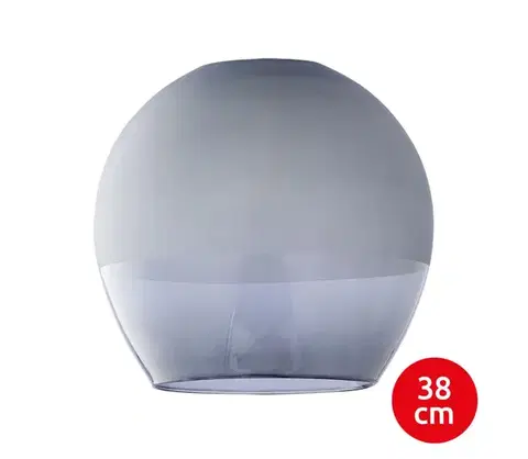 Lampy  Náhradné sklo k lustru KULA E27 pr. 38 cm dymovo-sivé 7773