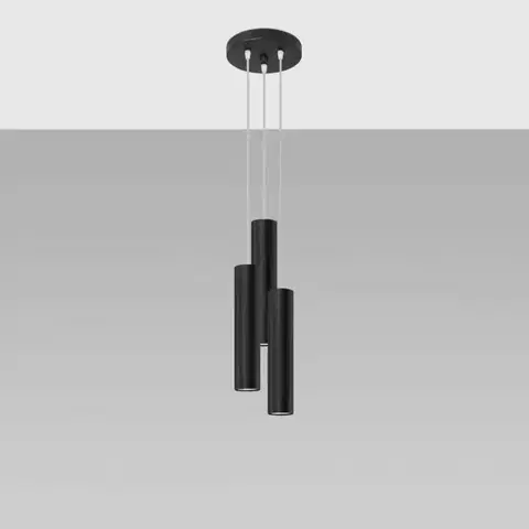Lampy do obývačky Luster Texas 3P A-1079 čierna