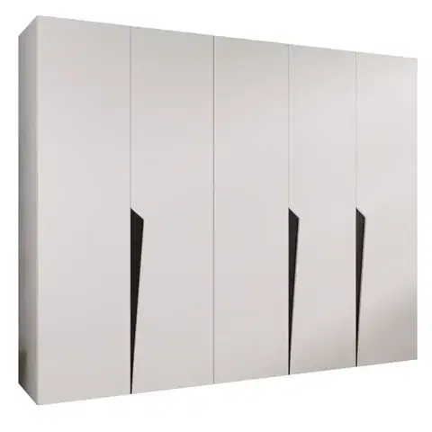 Šatníkové skrine Skriňa Piano 1-250 biela/čierna