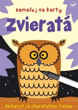 Nalepovačky, vystrihovačky, skladačky Domaľuj na karty - Zvieratá