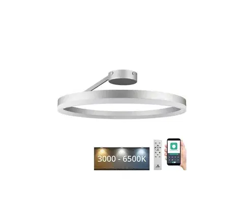 Svietidlá  LED Stmievateľný prisadený luster LED/40W/230V 3000-6500K chróm + diaľkové ovládanie TA1313/S