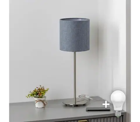 Lampy BRILAGI - LED stolná lampa NUBILA 1xE27/60W/230V tmavomodrá EG32512+BG1575